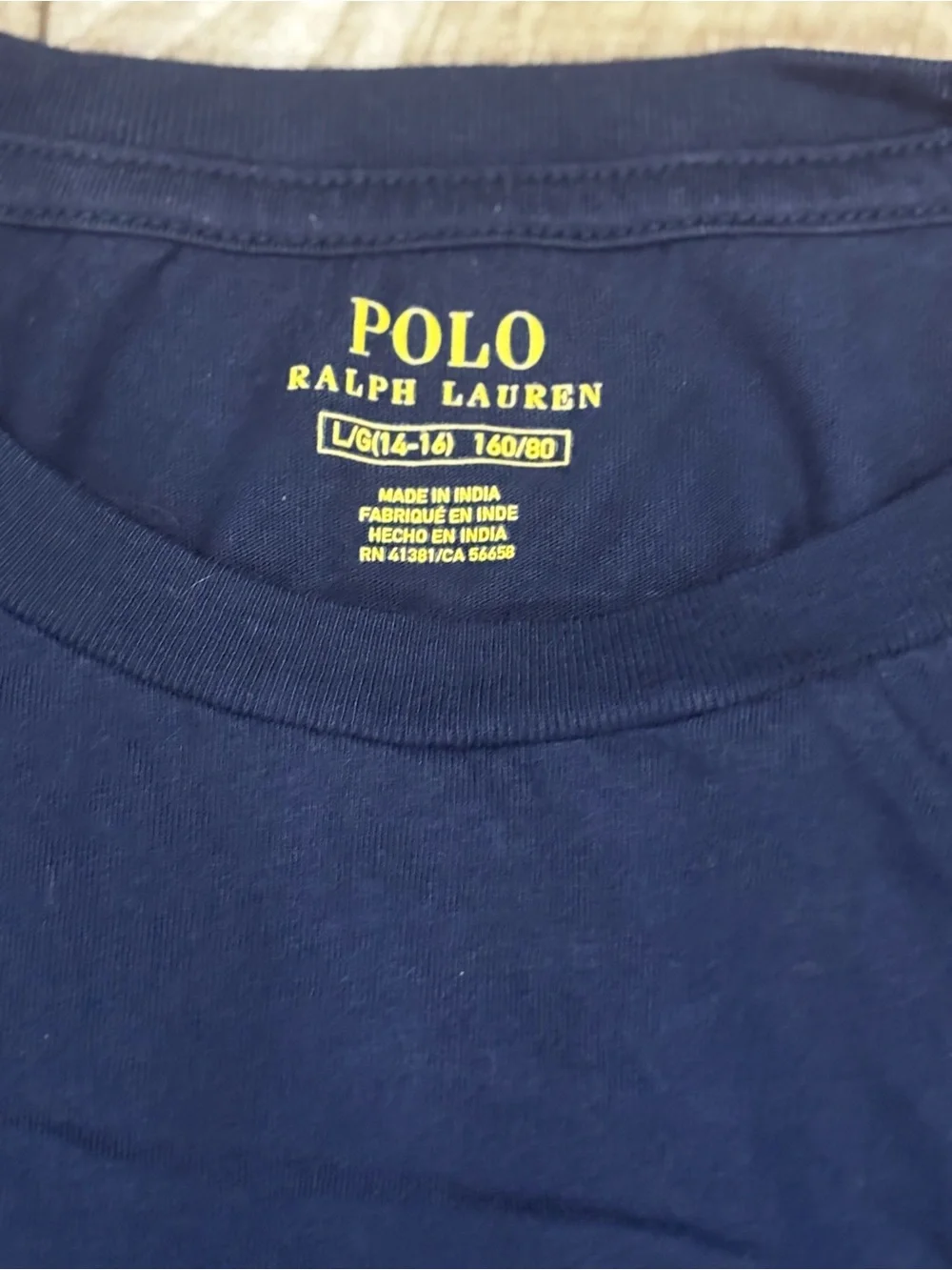 Polo by Ralph Lauren Navy Long Sleeve Crew with Red Pony